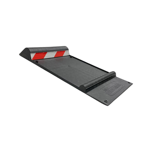 Indoor/Outdoor Parking Guide Mat, Heavy Duty Wheel Stoppers, for Trucks & Vehicles, Anti-Skid Grips, Reflective Stripes