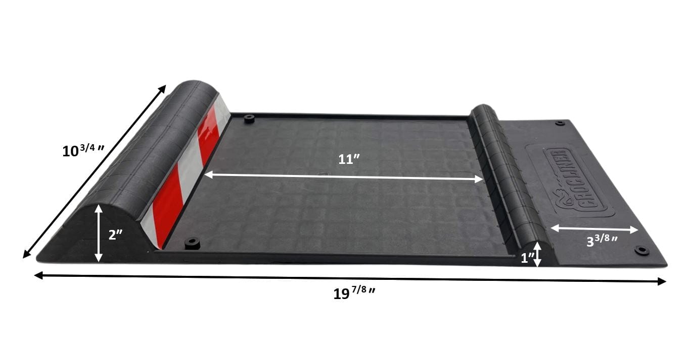 Indoor/Outdoor Parking Guide Mat, Heavy Duty Wheel Stoppers, for Trucks & Vehicles, Anti-Skid Grips, Reflective Stripes