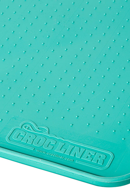 Silicone Pet Feeding Mat up close in teal.