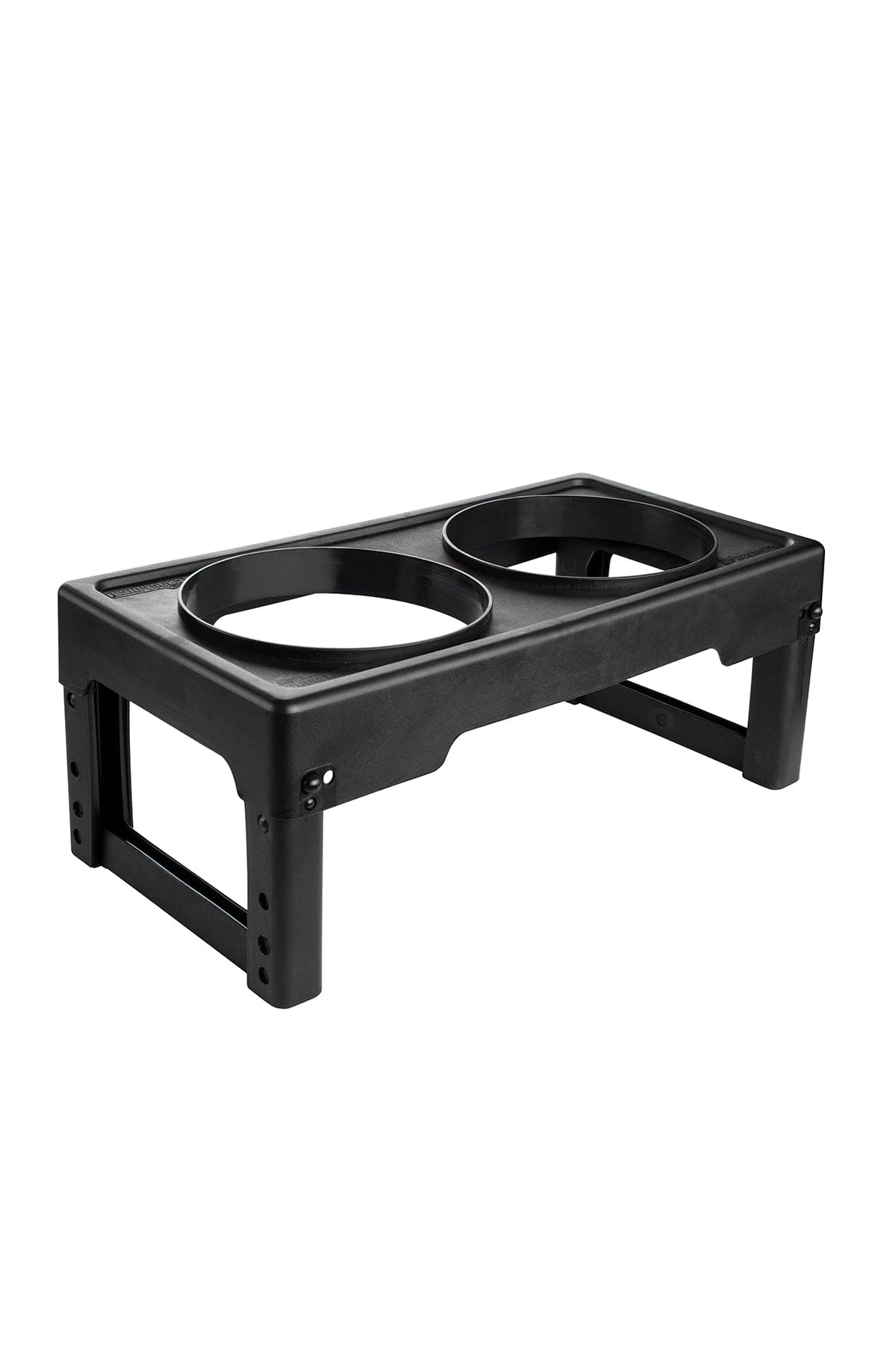 Adjustable Elevated Pet Bowl Stand without the bowls.
