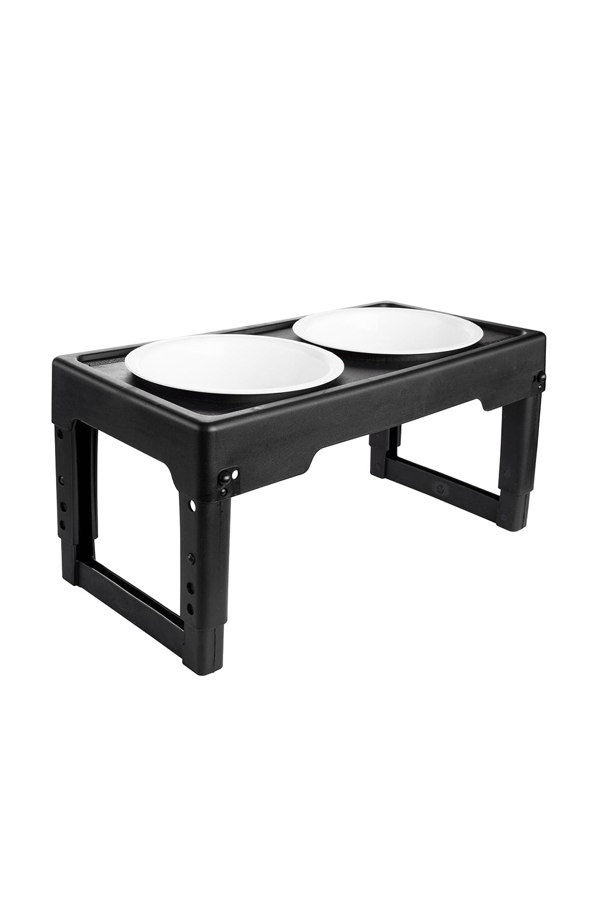 Adjustable Elevated Pet Bowl Stand with Bowls
