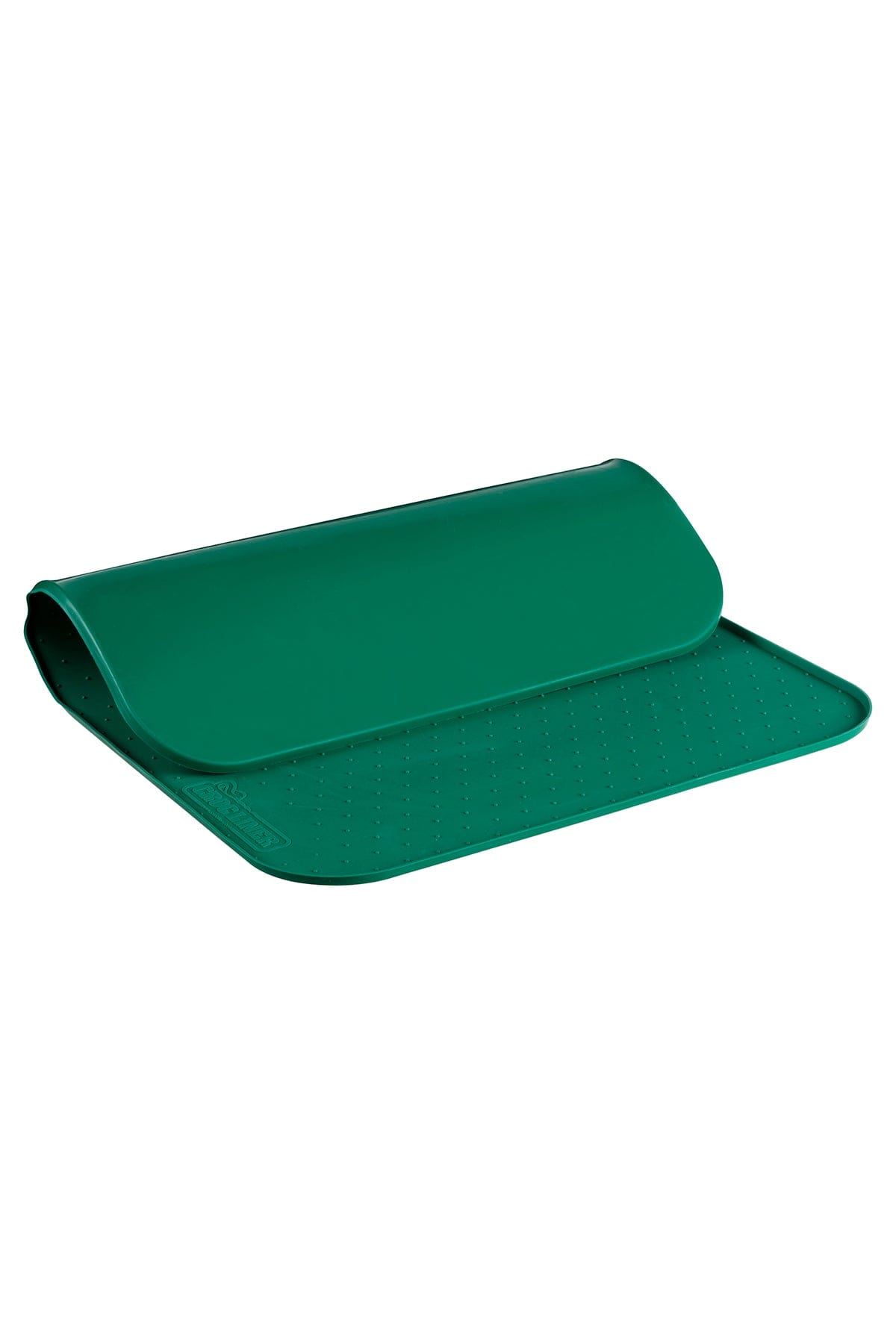 Silicone Pet Feeding Mat in green folded over.