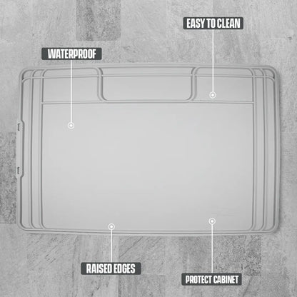 Under Sink Mat Waterproof Cabinet Liner for Kitchen and Bathroom Cabinets, Utility Mat