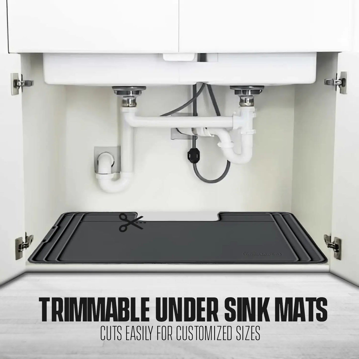 Under Sink Mat Waterproof Cabinet Liner for Kitchen and Bathroom Cabinets, Utility Mat